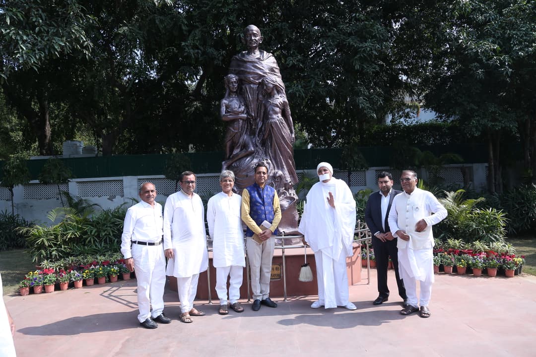 Gandhi & Bicharji Swami Painting