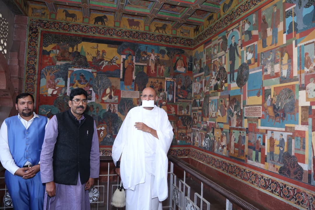 Gandhi & Bicharji Swami Painting