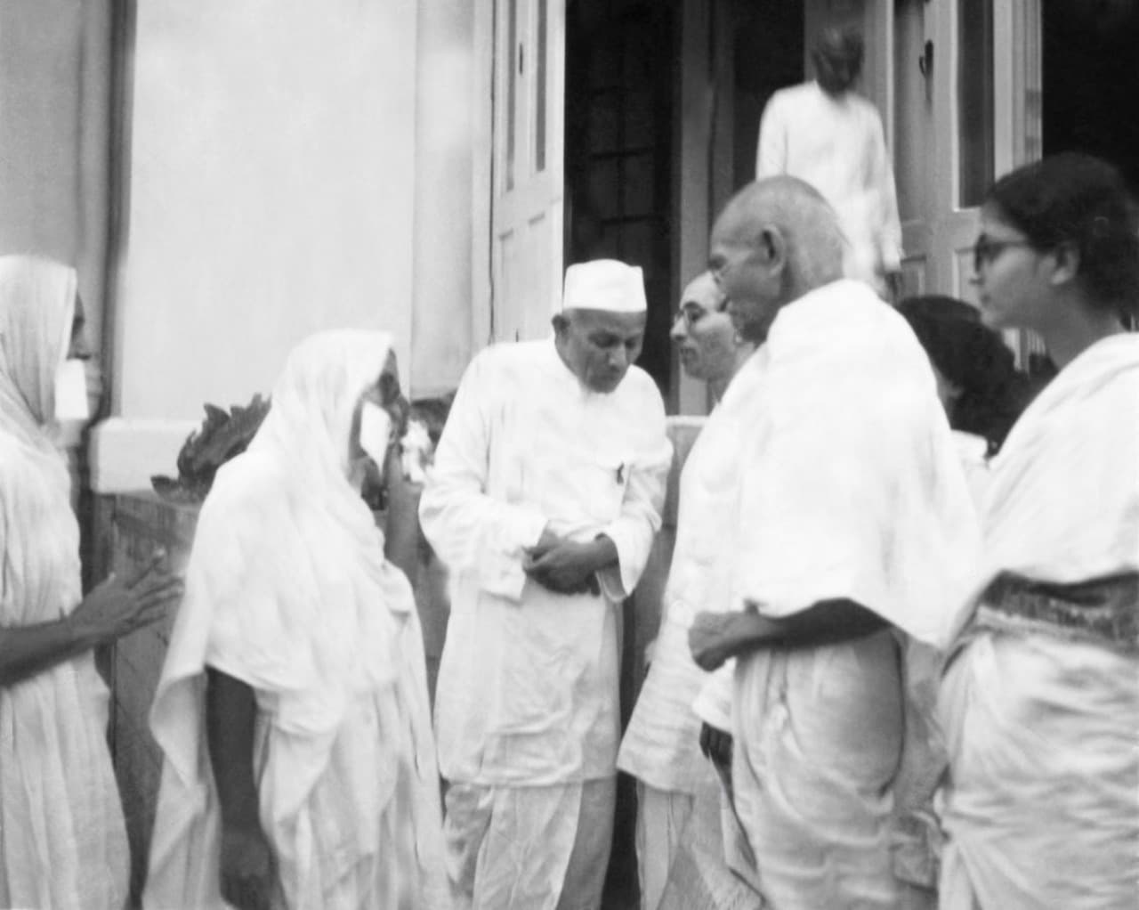 Gandhi & Bicharji Swami Painting