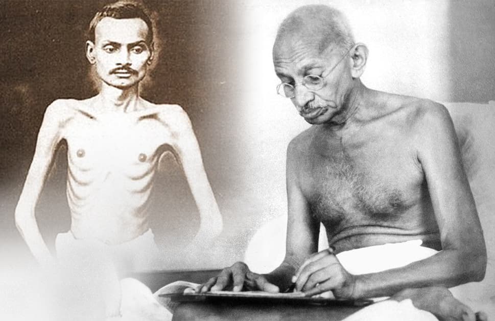 Gandhi & Bicharji Swami Painting